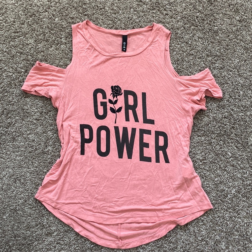 Tee pastel pink girl power